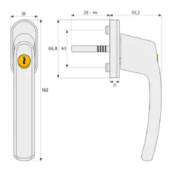 Abus Fenstergriff FG210W B/SB