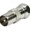 Adapter F-St/DIN-St silber