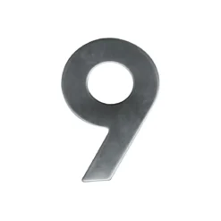 Alpertec Edelstahl-Hausnummer 9 satiniert