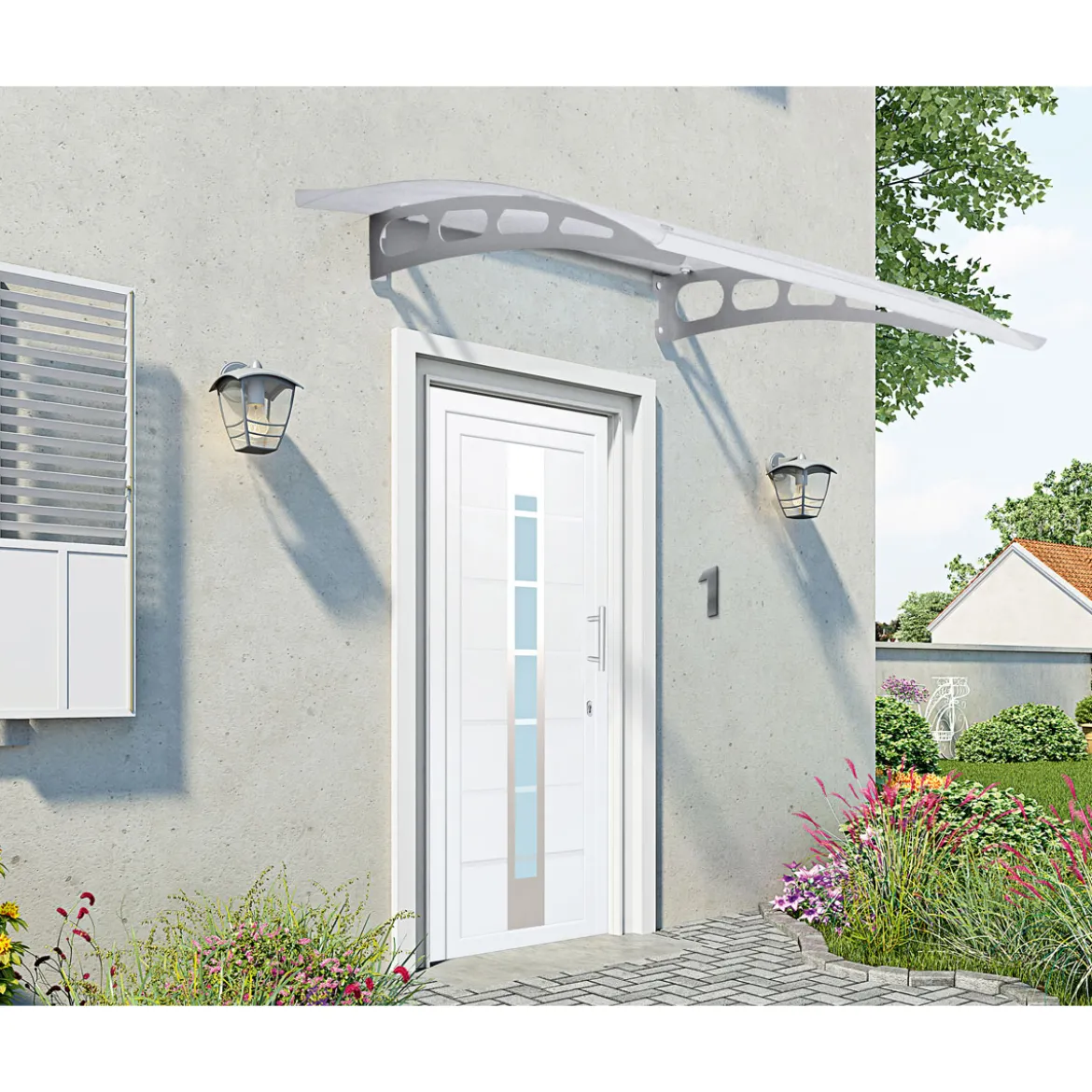 Alpertec Edelstahl-Hausnummer 3 satiniert