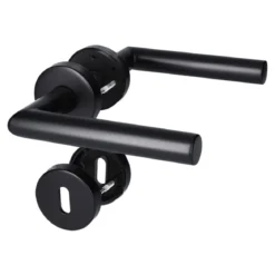 Alpertec Rosettengarnitur Fair I schwarz Durchmesser 52 mm