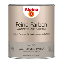 AlpinaBuntlack Feine Farben Lack No 06 Dächer von Paris edelmatt 750ml