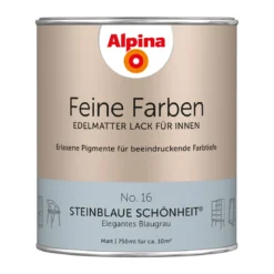 AlpinaBuntlack Feine Farben Lack No 16 Steinblaue Schönheit edelmatt 750ml