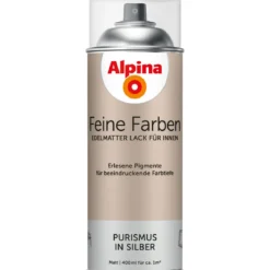 AlpinaBuntlack Feine Farben Sprühlack Purismus in Silber 400ml