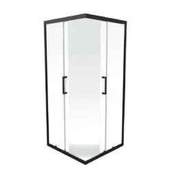 Aurlane Eckdusche Black Eclipse schwarz matt 90 x 90 cm