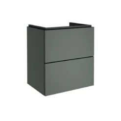 BADMOBIL Waschtischunterschrank CRAFT 49 x 54 x 36 cm 2 Schubladen mit Push-To-Open grün-matt