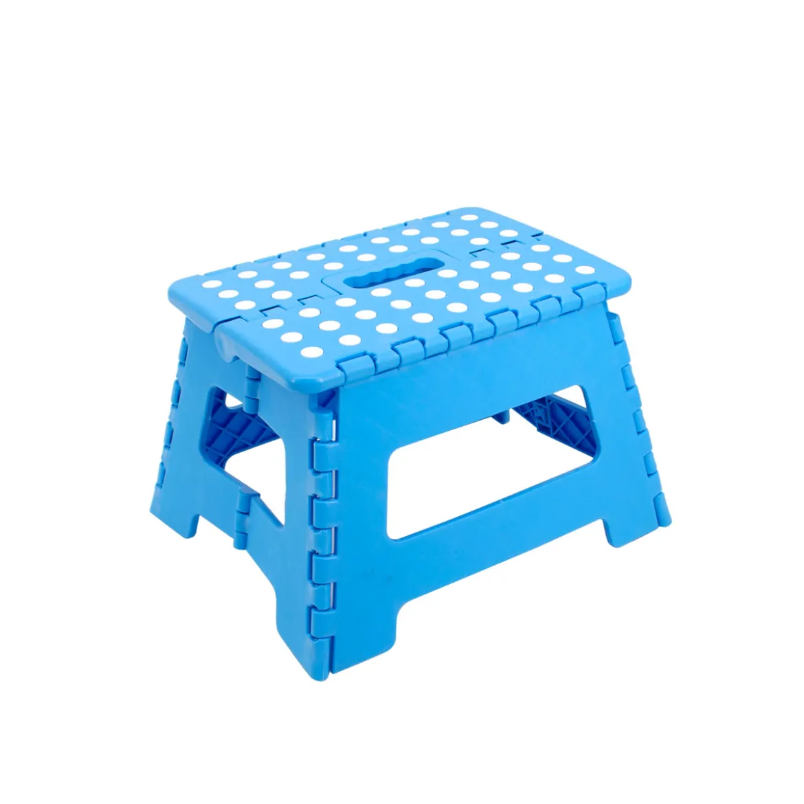 Basic Klapphocker 25 x 28 x 23 cm blau mit Tragegriff