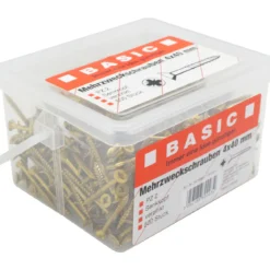 Basic Mehrzweck-Schrauben-Eimer 4,0 x 40 mm 500 Stück im Eimer
