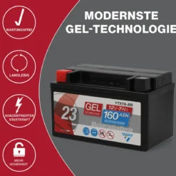 Batterie GEL YTX7A-BS 7Ah 160A