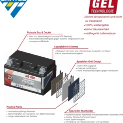 Batterie GEL YTX7A-BS 7Ah 160A