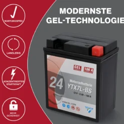 Batterie GEL YTX7L-BS 7Ah 160A
