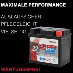 Batterie GEL YTX5L-BS 5Ah 140A