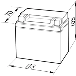 Batterie GEL YTX5L-BS 5Ah 140A