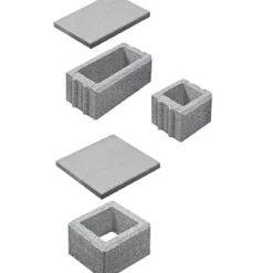 Bellamur Mauerabdeckung Oberfläche glatt50x35x5 cm, grau