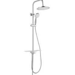 Überkopfbrauseset Aquastar mit Ablage chrom-weiß