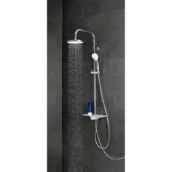 Überkopfbrauseset Aquastar mit Ablage chrom-weiß