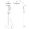 Überkopf-Brauseset Madura Fresh mit Thermostatarmatur chrom