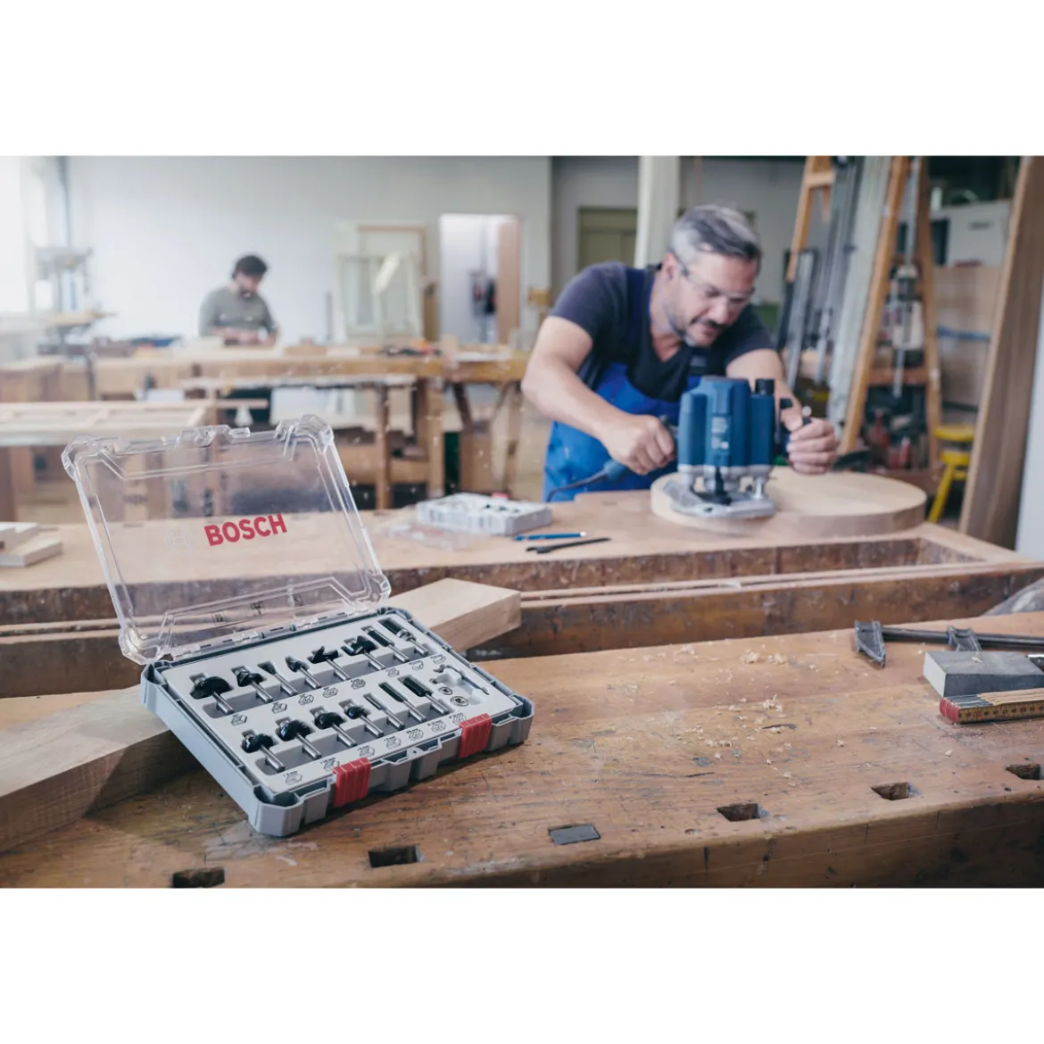 Bosch ProfessionalRand- und Kantenfräse-Set GKF 12V 6-teilig