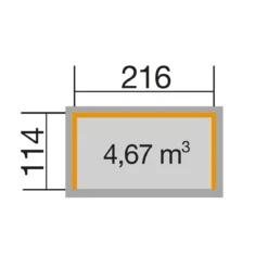 Brennholzlager 663 B, Groesse 1 260x130cm