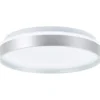 Brilliant Deckenleuchte Britt 33cm silber/weiß 22W 2300lm stufenlos dimmbar
