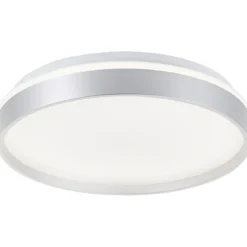 Brilliant Deckenleuchte Britt 33cm silber/weiß 22W 2300lm stufenlos dimmbar