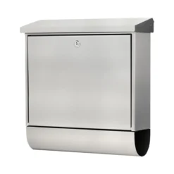 Burg Wächter Briefkasten Inoxstar 4710 mit Zeitungsfach silber