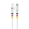 CAT7 Netzwerkkabel S/FTP 3Farbclips 1,0mweiss