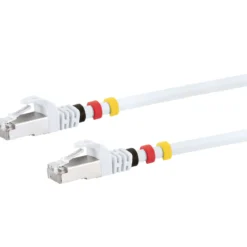 CAT7 Netzwerkkabel S/FTP 3Farbclips 1,0mweiss