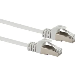 CAT6 U/FTP Netzwerk Flachkabel 3,0 mweiss
