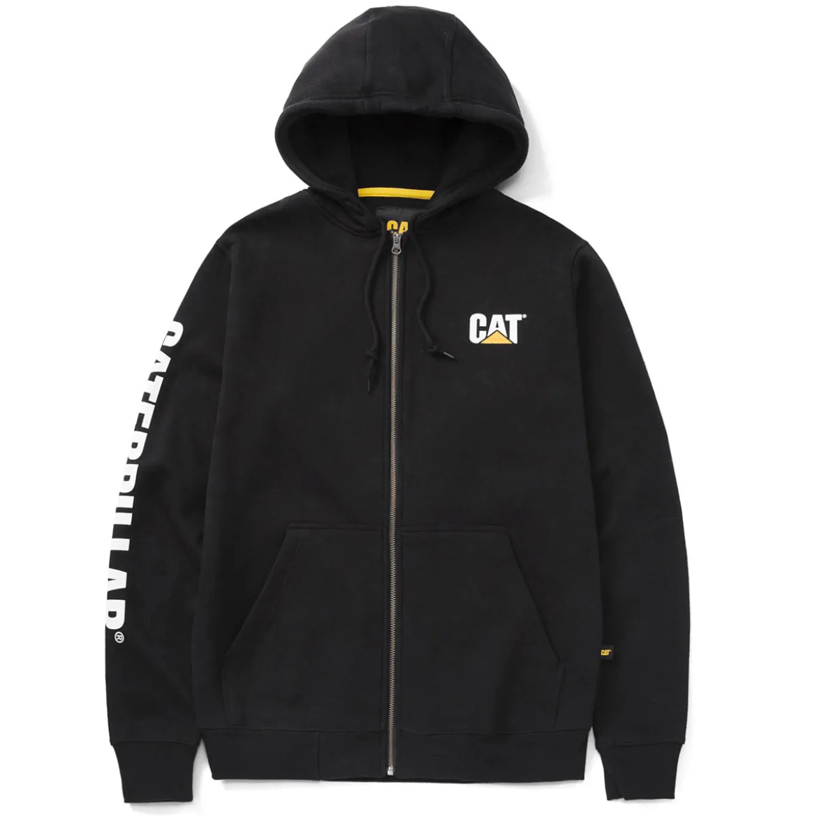 CAT Zip Hoodie Banner schwarz Gr. M