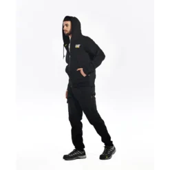 CAT Zip Hoodie Banner schwarz Gr. M