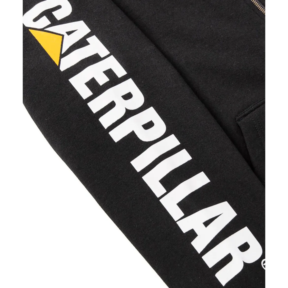 CAT Zip Hoodie Banner schwarz Gr. M