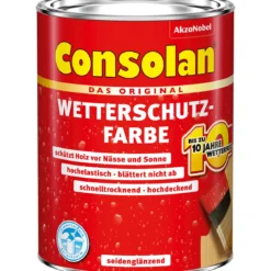 Consolan Wetterschutz-Farbe moosgrün 0,75 L