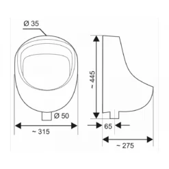 Cornat Urinal Komplettset