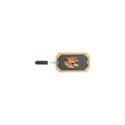 Cozze gusseiserne Pfanne, 16,5x33 cm,wendbare mit glattern/gerriltern Boden,