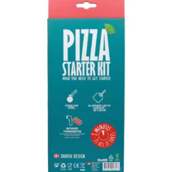 COZZE Pizza Starter Set 3-teilig Spaten Thermometer und Pizzaschneider