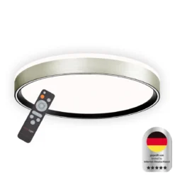 Decken-Wandleuchte SHINING PLUTO LED ALU 1800K 24W