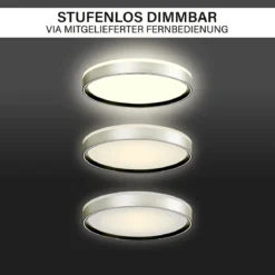 Decken-Wandleuchte SHINING PLUTO LED ALU 1800K 24W