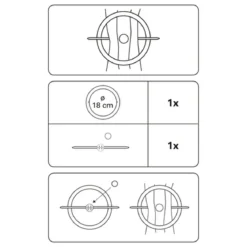 Dekoring m. Stab u. Magnet 18cm edels.optik