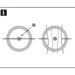 Dekoring m. Stab u. Magnet 18cm edels.optik