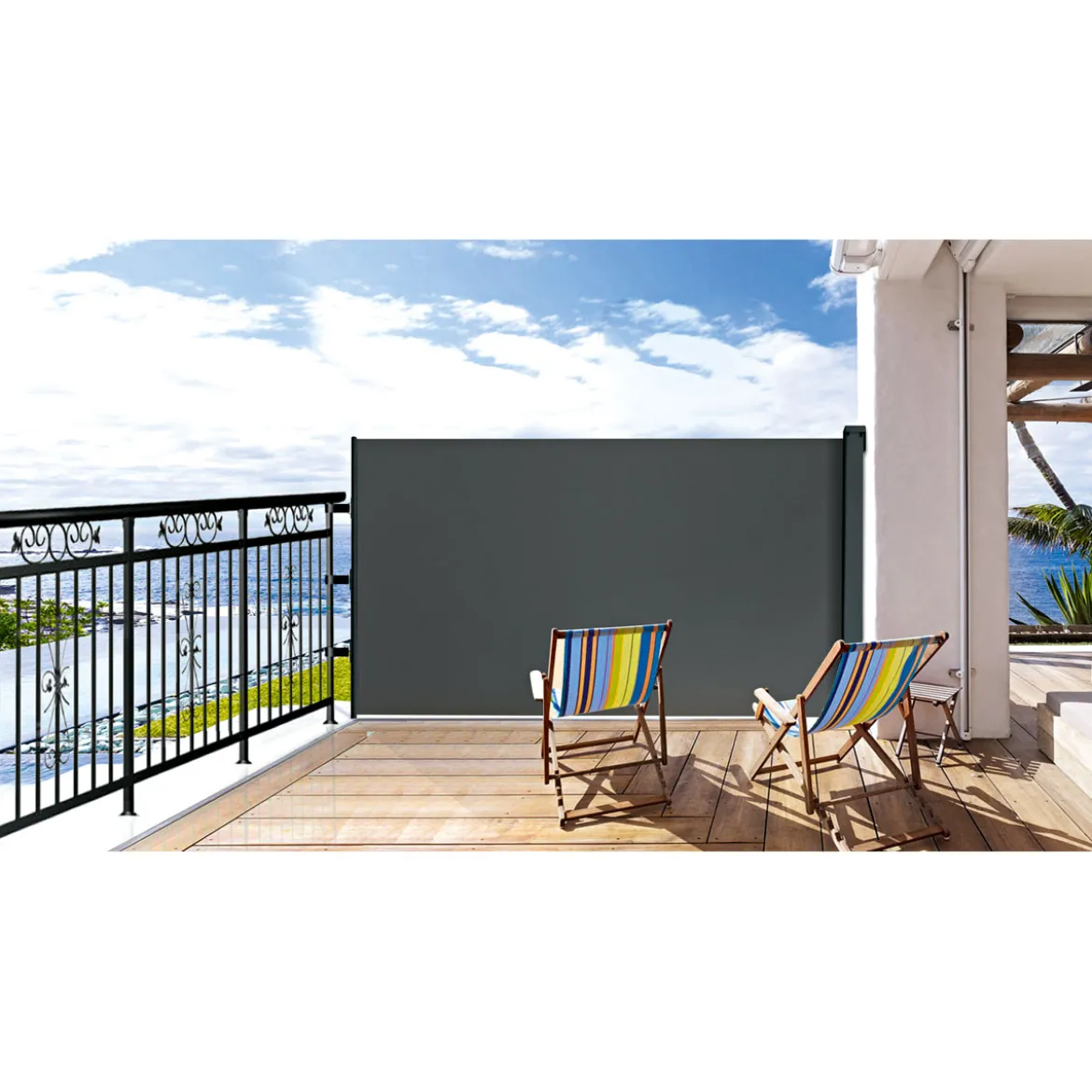 Durabil Balkonmarkise anthrazit 120 x 200 cm