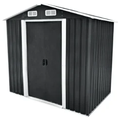 Durabil Gerätehaus Moritz carbon und weiß 204 x 186 x 132 cm