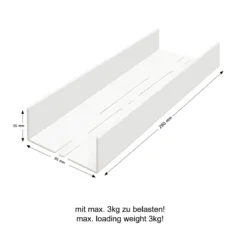 Duschablage zum Kleben Gr.SEdelstahloptik, 35x280x95mm