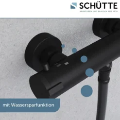 Duschthermostat London,schwarz-matt, 1/2Verbruehschutz und Wassersparfunktion