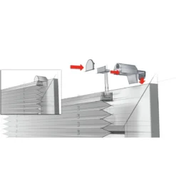 EF Plissee 2BS 45x130cm schiefer