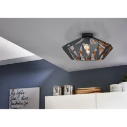 EgloLED Deckenleuchte Carlton 6 schwarz/kupfer