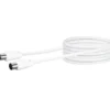 Empf.-Anschlusskabel 5 m weiss 75 dB