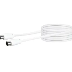 Empf.-Anschlusskabel 5 m weiss 75 dB