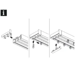Endkappe System m. Ausklingg.für 3flg Schine grau