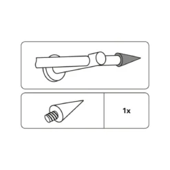 Endknopf Kegel New YOrk 12 mm edelstahl